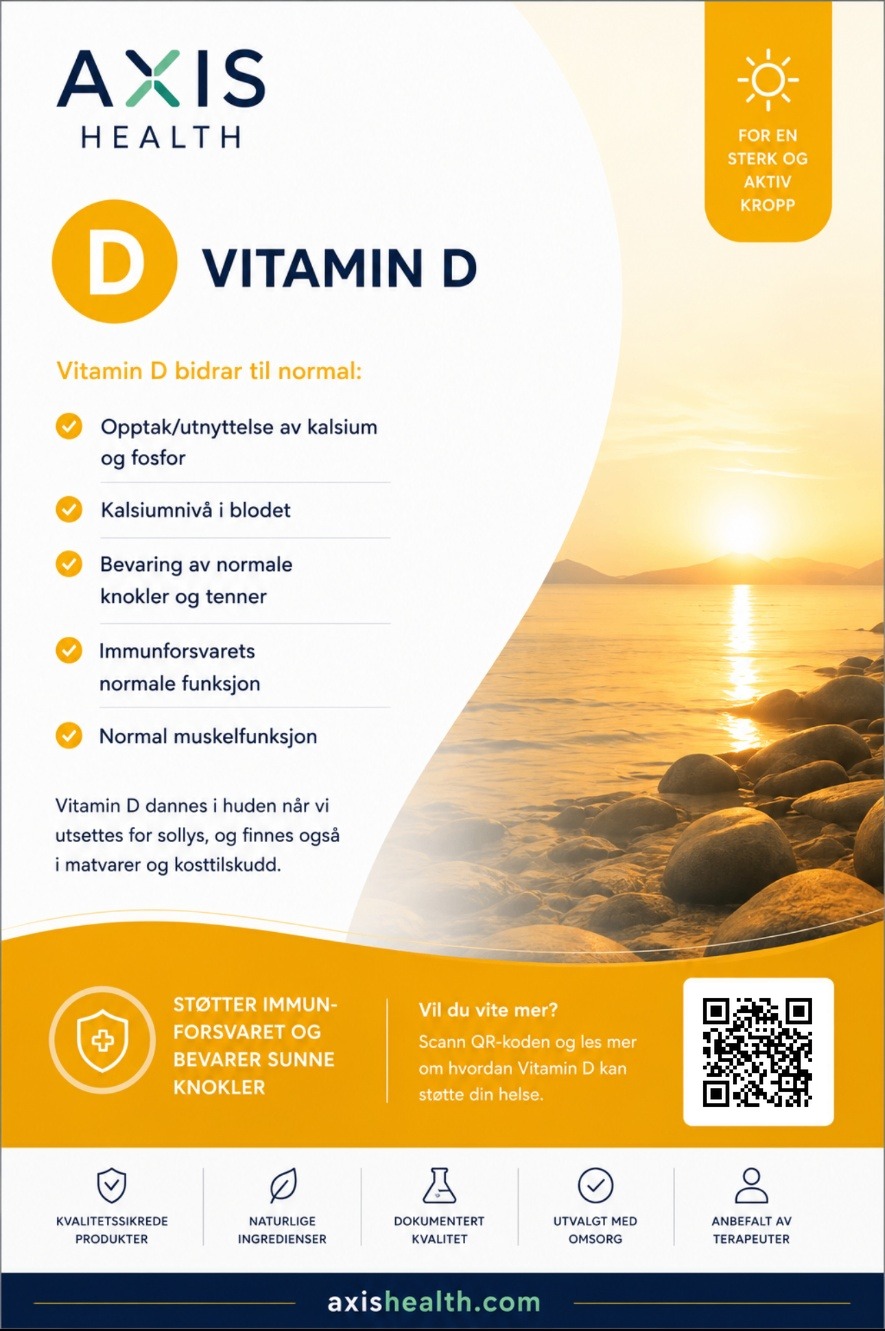 AXIS Health informasjonskort – AXIS Vitamin D3