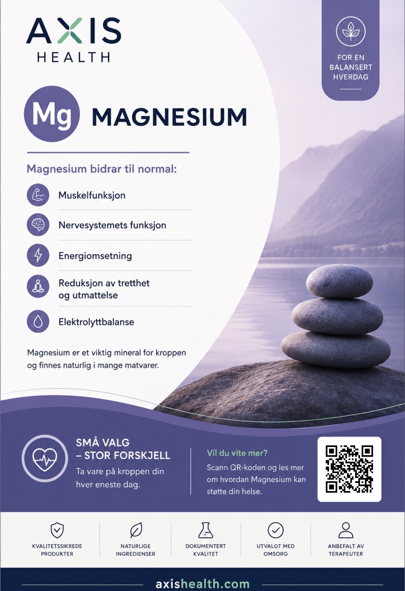 AXIS Health informasjonskort – AXIS Magnesium Glycinate